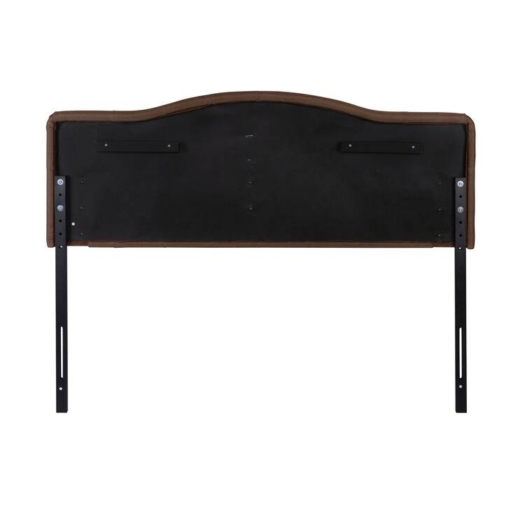 Adjustable Queen Headboard Only, Tufted Linen, 12 Height Settings, Metal Legs, Wall Mountable