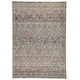 preview thumbnail 2 of 4, Cheree Tribal Gray/ Dark Blue Area Rug 6'X9'