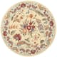 SAFAVIEH Handmade Chelsea Ashlyn French Country Floral Wool Rug - 4' Round - Ivory