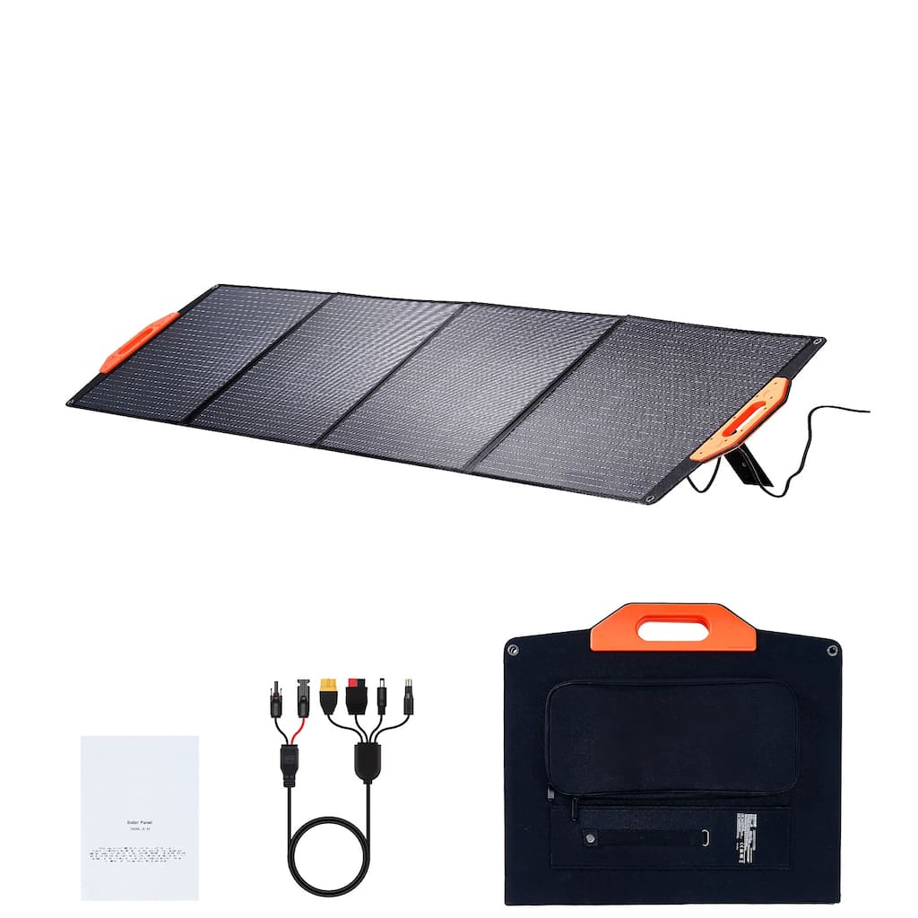 Portable Monocrystalline Solar Panel, Foldable Monocrystalline ETFE Solar Charger, 23% Efficiency Solar Panel with MC4 Output