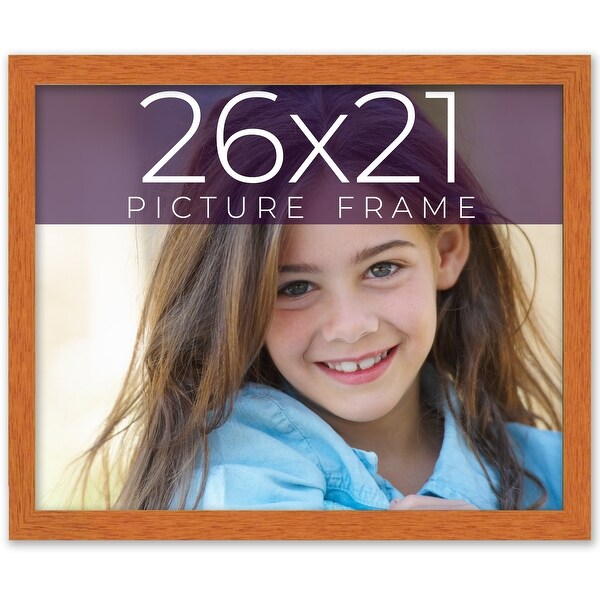 26x21 Brown Picture Frame - Wood Picture Frame Complete with UV