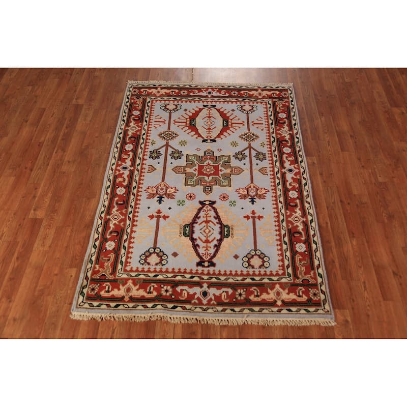 Khottan Oriental Accent Rug Handmade Wool Carpet - 3'11"x 5'10"