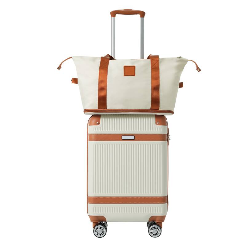 Hardshell Luggage Sets 3 Piece Carry-on Suitcase Double Spinner Wheels with TSA Lock for Men Women