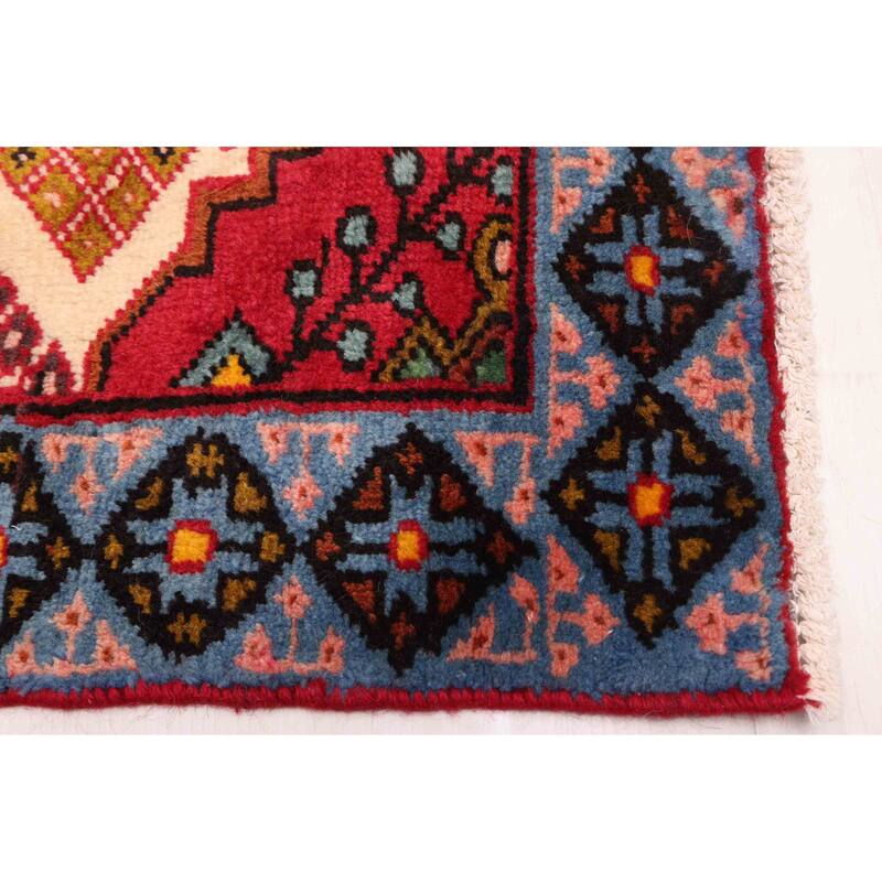 ECARPETGALLERY Hand-knotted Andelz Red Wool Rug - 4'2 x 6'8