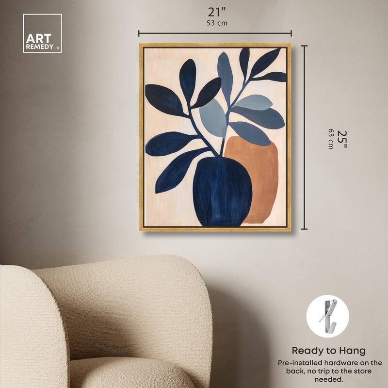 Blue Matisse Jar I Canvas by Art Remedy