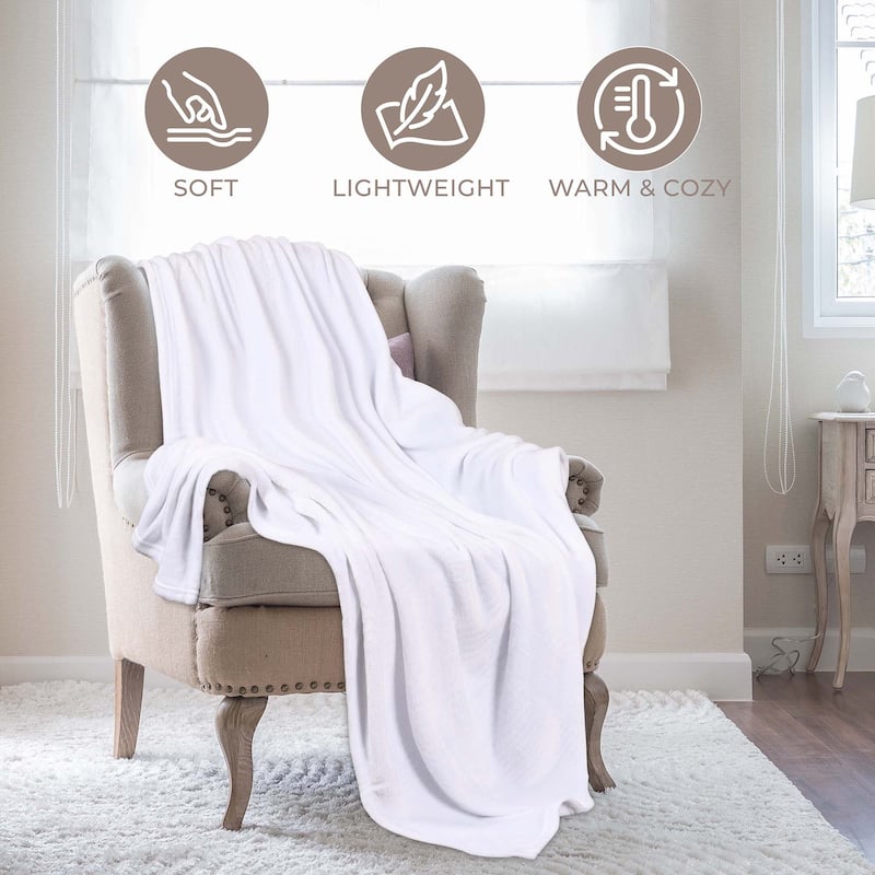 Superior Fleece Plush Medium Weight Soft Fluffy Decorative Blanket