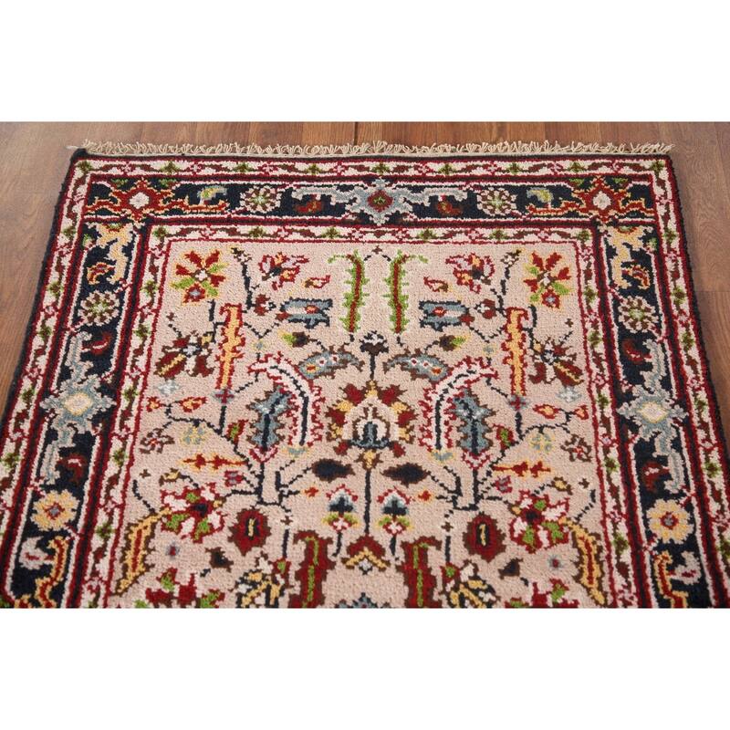 Floral Transitional Oushak Oriental Accent Rug Handmade Wool Carpet - 3'0"x 4'11"