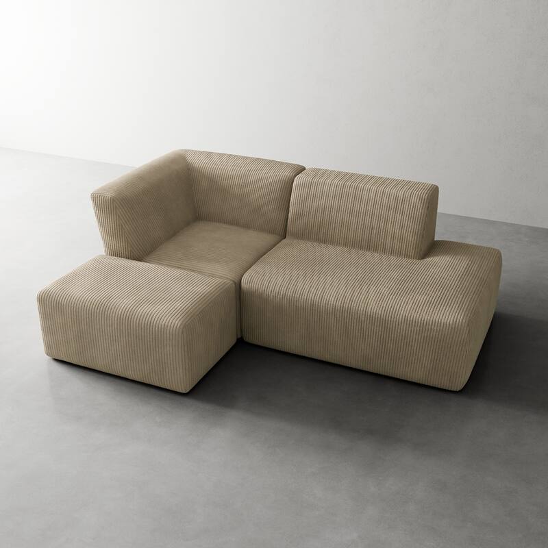 Oversized Corduroy Modular Sectional Fabric Sofa