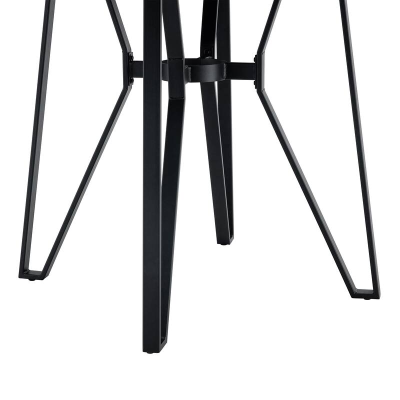 Roomfitters Round Bar Table with Metal Base, Modern Pub Table for Dining Spaces and Breakfast Nooks