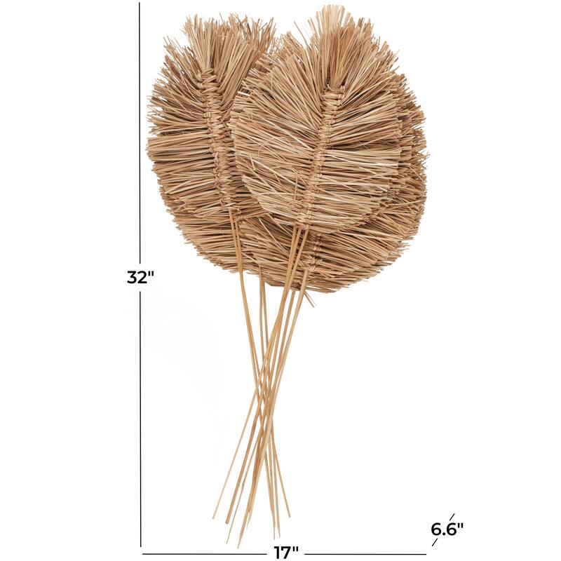 Brown Dried Plant Tall Spear Home Decor Natural Foliage with Sharp Stems