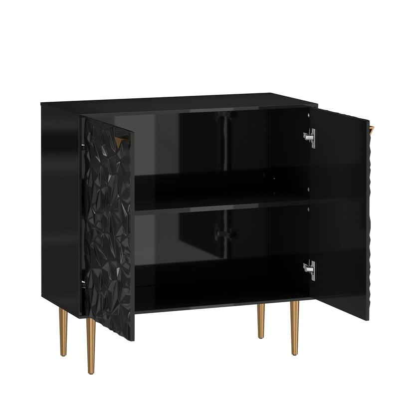 2 Door White Locker Accent Cabinet