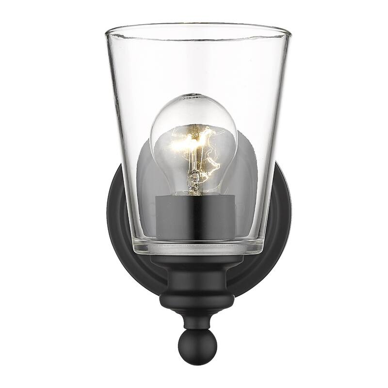 Modern Clear Glass Shade Wall Sconce with Swing Arm for Home Lighting