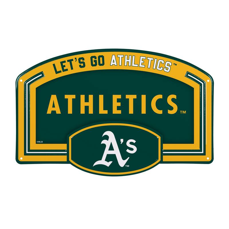 Athletics Embossed Steel Wall Sign, 11" x 17"