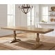 preview thumbnail 18 of 16, 74.8-inch Long Vintage Farmhouse Dining Table for 6-8 People,Sturdy Wooden Frame,Solid Wood Double Pedestal Legs