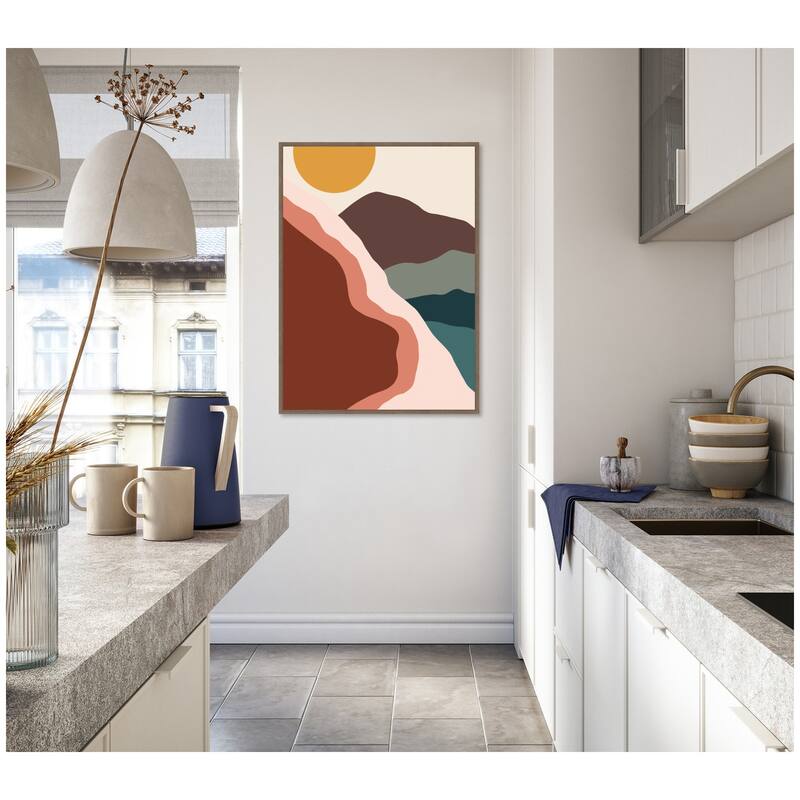 Kate and Laurel Move Mountains by Alicia Bock Framed Canvas Wall Art Print