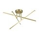 preview thumbnail 10 of 20, Modern Metal Linear Sputnik LED 15.6" Strip Light Semi-Flush Mount