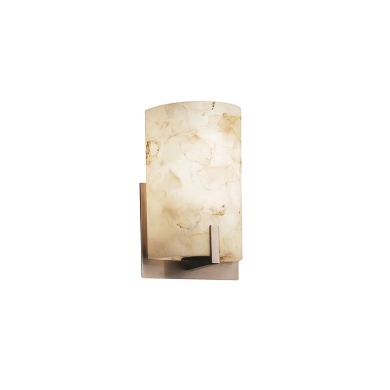 Justice Design Alabaster Rocks Century 1-light Brushed Nickel ADA Wall Sconce