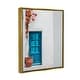 preview thumbnail 18 of 21, Stupell Blue Door in Greece Framed Floater Canvas Wall Art Design by Erin Marie