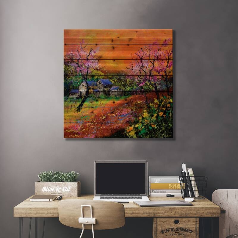 Spring Print On Wood by Pol Ledent - Multi-Color