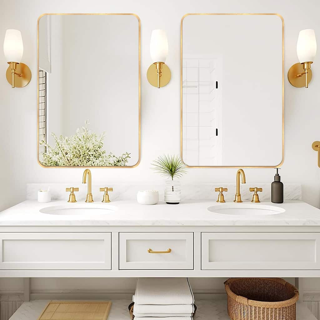 2 Pack Rectangle Vanity Mirror Wall Mirror