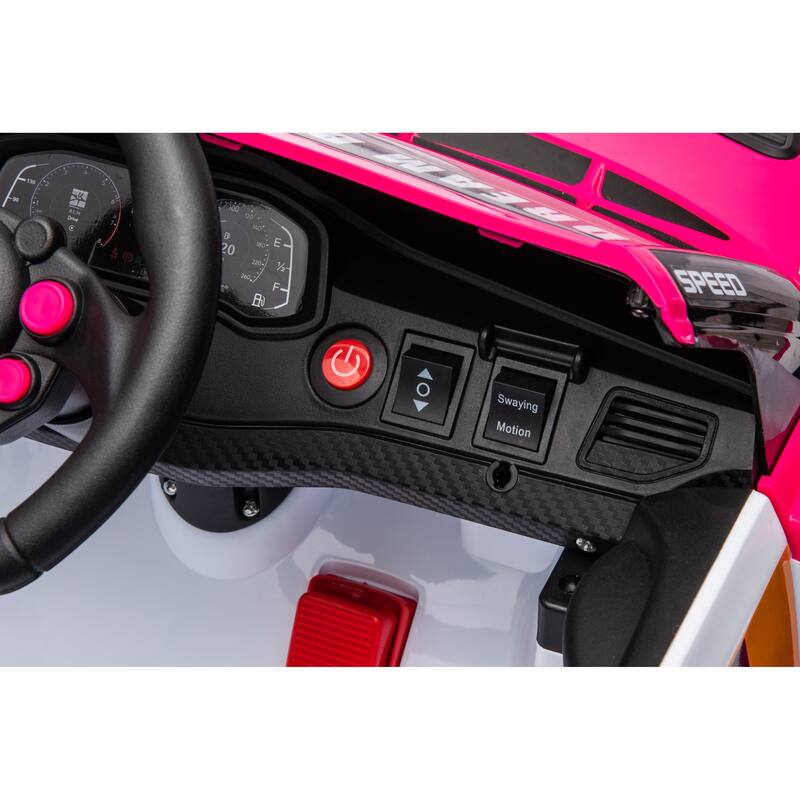 12V Kids Ride-On Car with Remote Control, Dual Drive 20W Motors, Music & Lights, Safety Belt, 4-Wheel Suspension, for Ages 5-8