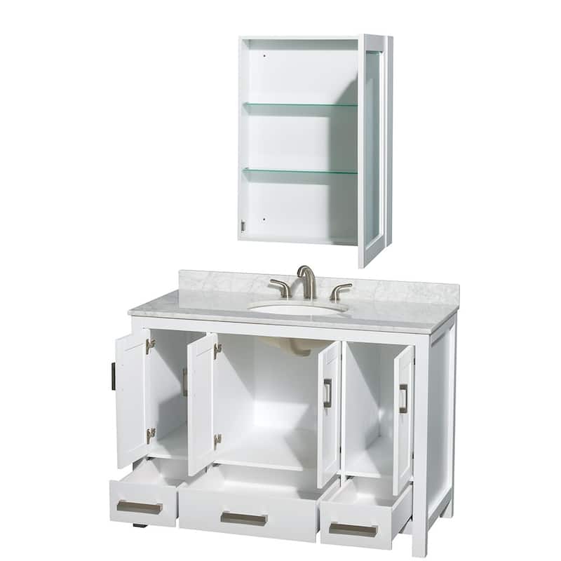 Wyndham Collection WCS141448SUNOMED Sheffield 48" Freestanding Single