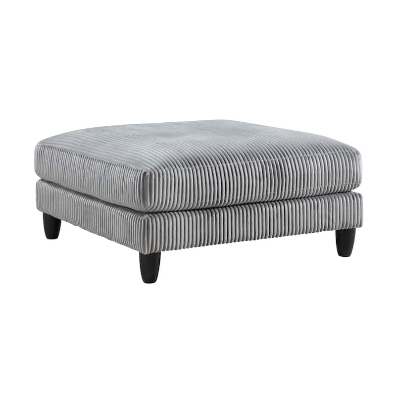 Jonas Upholstered Ottoman - Gray (Corduroy)