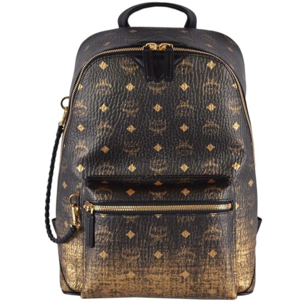 black and gold mcm bag