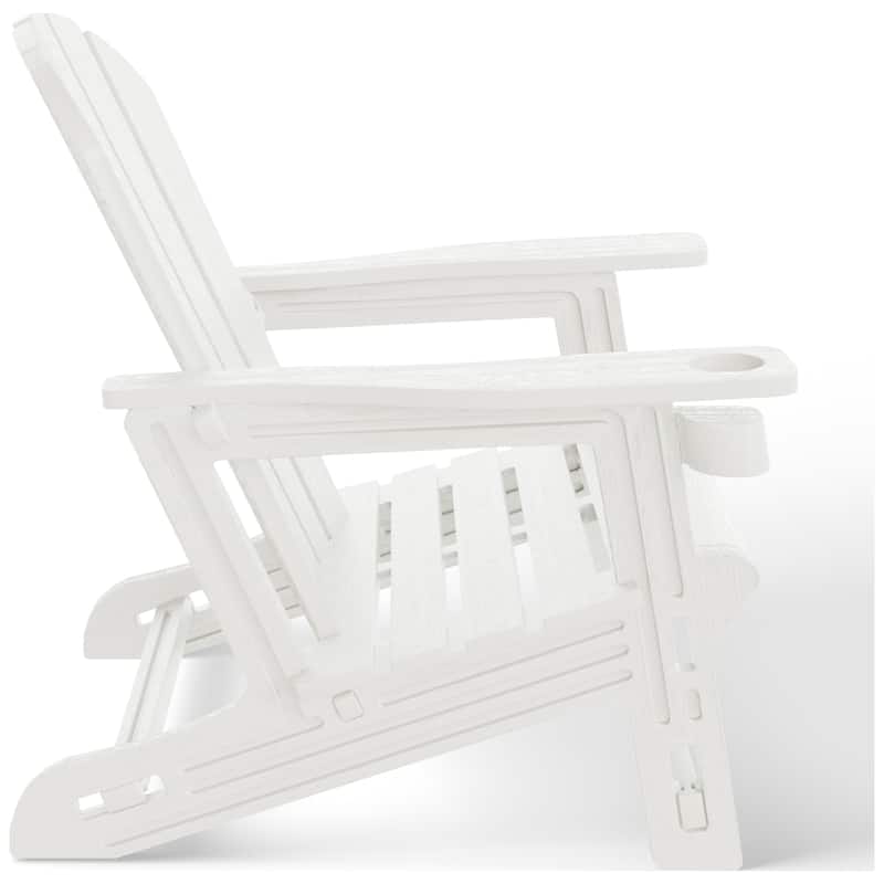 Coastline Outdoor Poly 3-Piece Set Adirondack Chair with Side Table