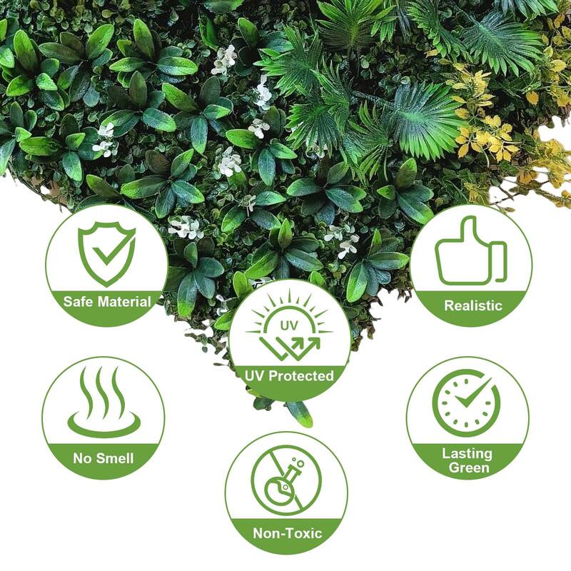 Artificial Grass Wall Panels,20"x 20" for Garden