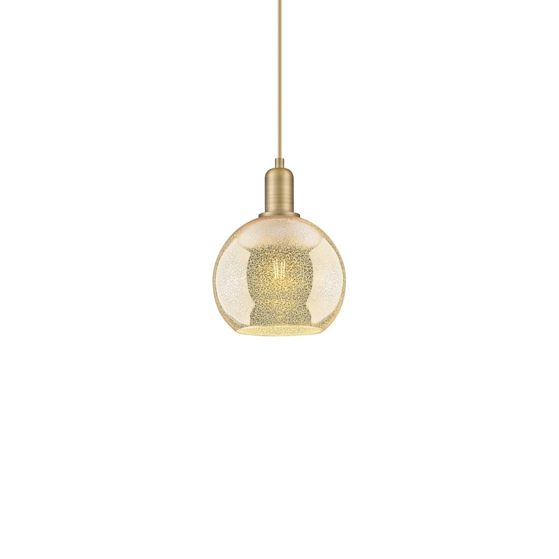 Innovations Lighting 716-1P-11-8 Athens Pendant Athens 8" Wide Mini - Brushed Brass / Mercury