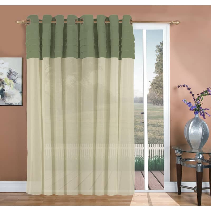 Geneva Elegant Sheer Grommet Patio Curtain Panel - 104"W x 84"L