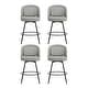 preview thumbnail 55 of 61, Swivel Bar Stools Set Of 2/3/4, Metal Bar Stools, Modern Upholstered Bar Stools For Kitchen Island - 20.3"W X 20.3"D X 39"H