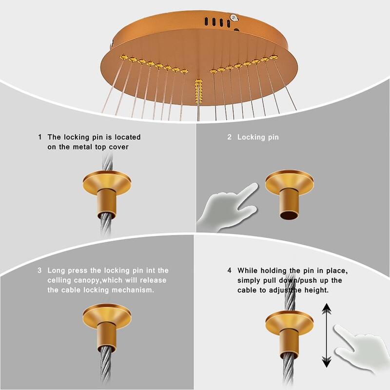 Modern 8 Ring Led Chandelier, Foyer Chandeliers, Large Chandeliers for High Ceilings