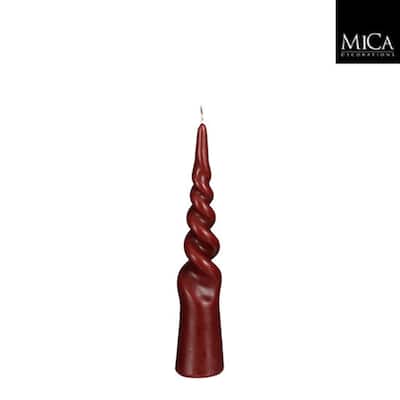 Twist Cone Candle Bordeaux-ST - Burn Time 25 Hours