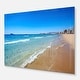 Benidorm Poniente Beach Waves - Seashore Glossy Metal Wall Art - Bed ...