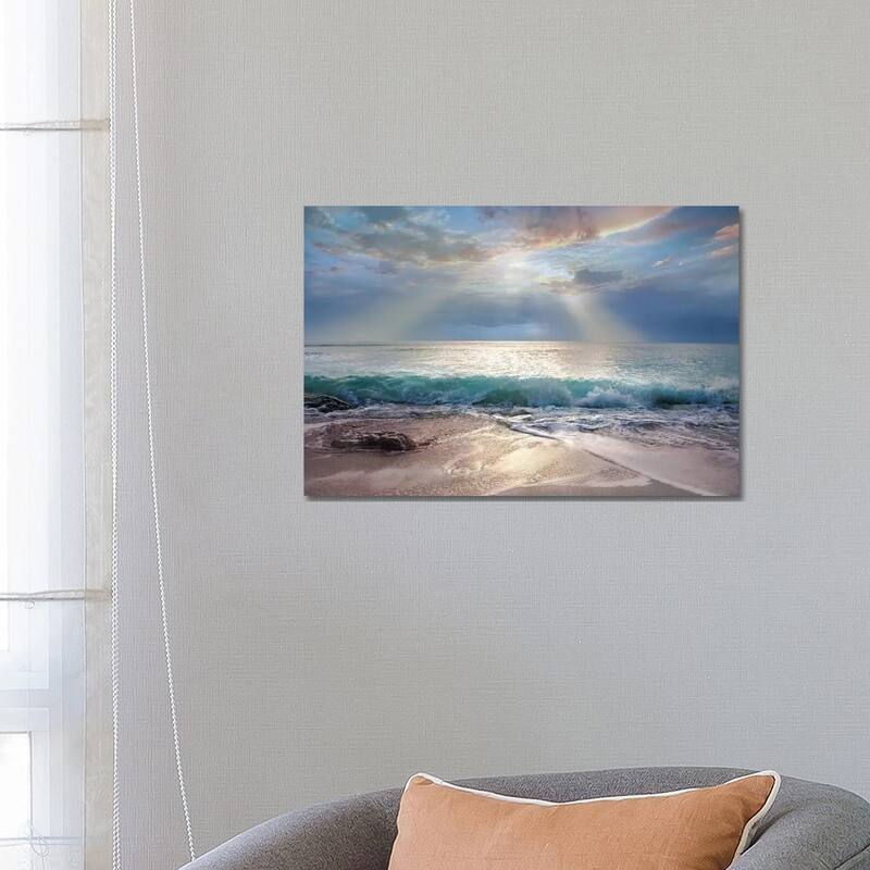 iCanvas "Aqua Blue Morning" by Mike Calascibetta Canvas Print - 18x26x1.5