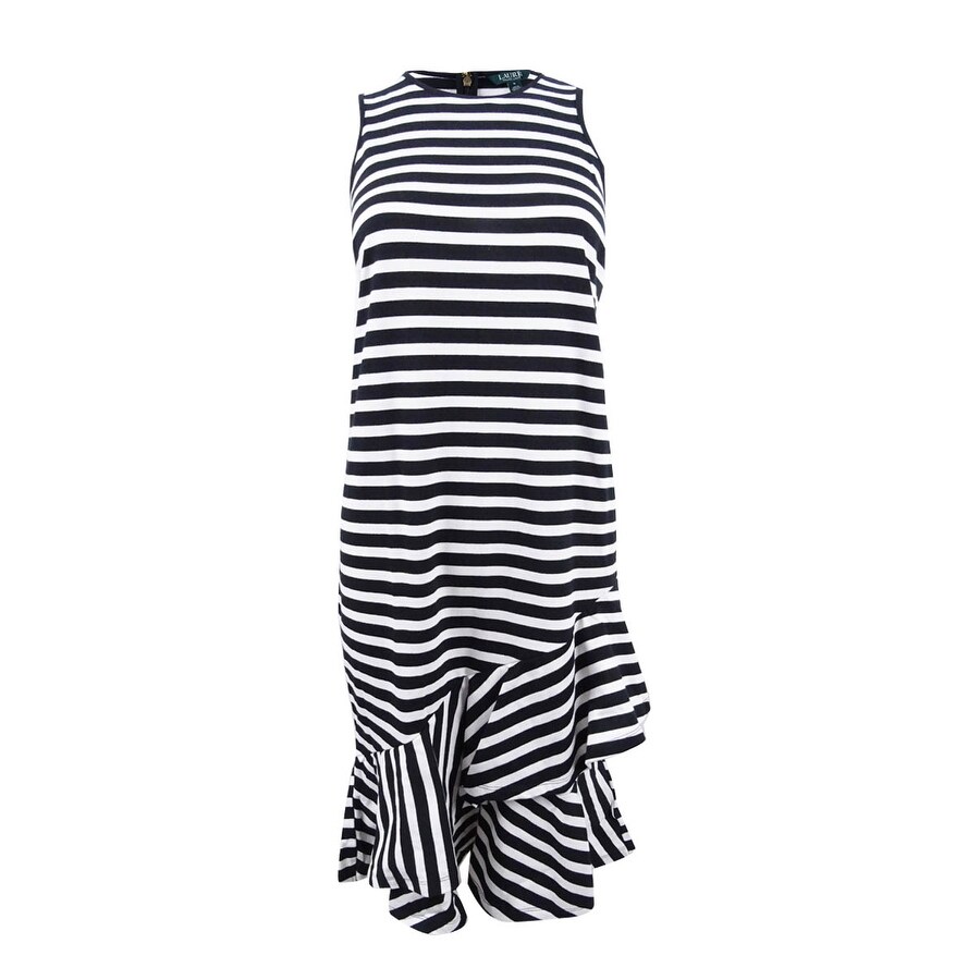 ralph lauren black and white striped dress
