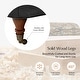 preview thumbnail 24 of 25, HULALA HOME Idalia Traditional Genuine Leather Ottoman with Caster Wheels and Solid Wood Legs
