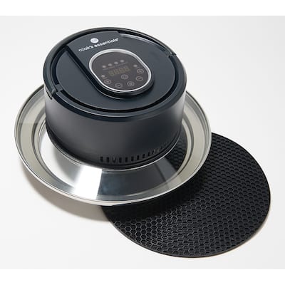 Cook's Essentials Air Fryer Lid for Pots, Pans & Pressure Cooker Black Refurbished