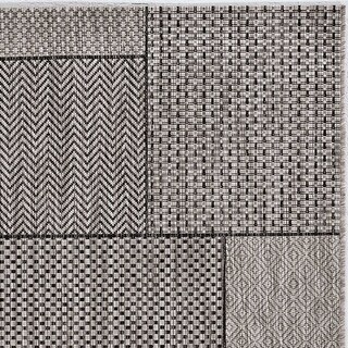 8x5 Geometric Rug Pattern 5' x 8' Grey Geometric Patterns Area Rug - 3'6