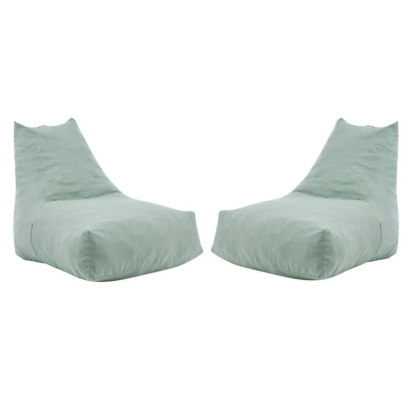 Christopher Knight Home - Lila Outdoor Patio Ergonomic Upholstered Bean Bag Chair with Shredded Foam Filled & Removable Cover