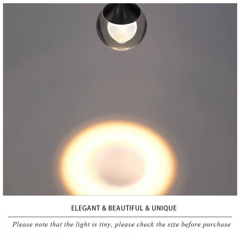 Moon Crystal 1-light Single Globe LED Hanging Pendant Light in Gold/ Chrome/Black/Coffee for Living Room