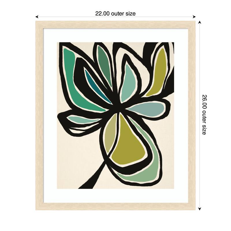 Kate and Laurel Framed Art Midnight Floral 3 by Alicia Bock