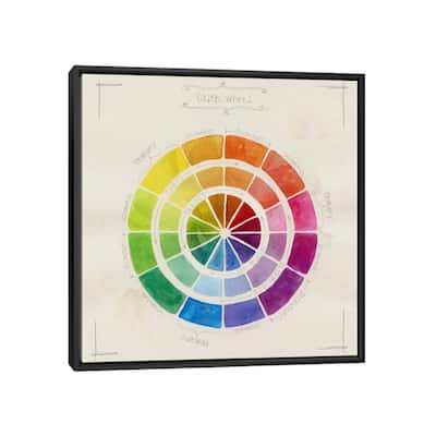 iCanvas "Color Wheel Sketch" by Stephanie Corfee Framed Canvas Print