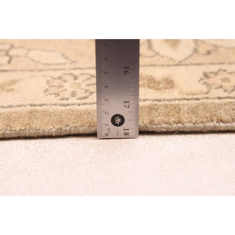 ECARPETGALLERY Hand-knotted Finest Oushak Brown, Olive Wool Rug - 7'11 x 9'11