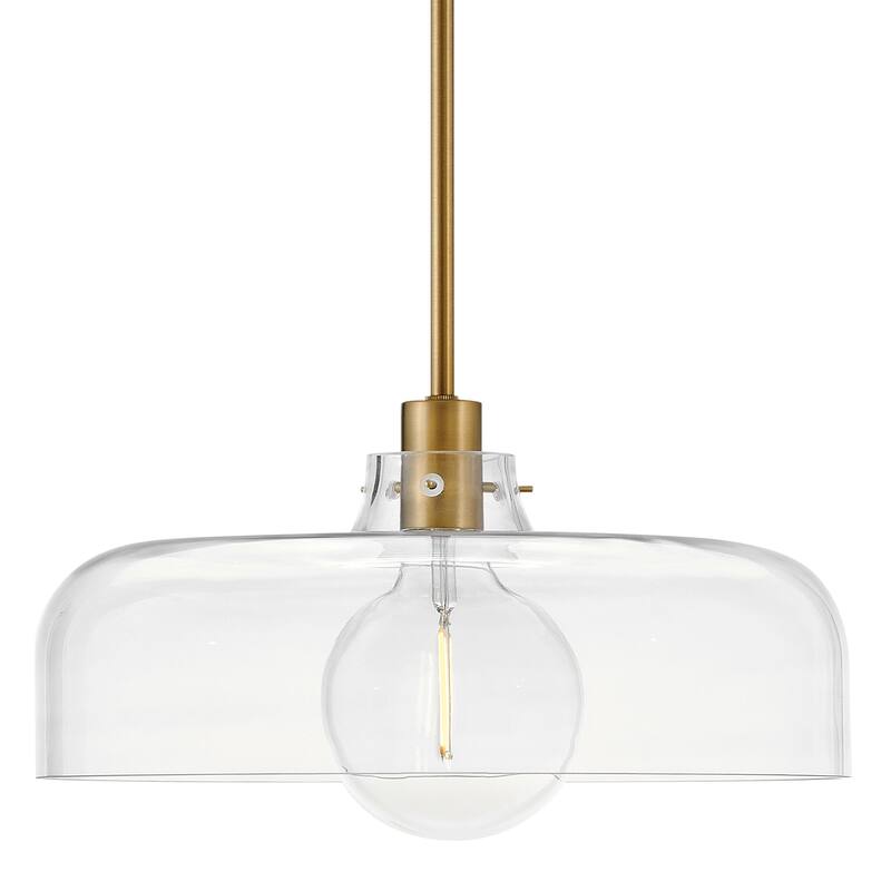 Lark 83497 Maisie 15" Wide Pendant with Clear Glass Shade