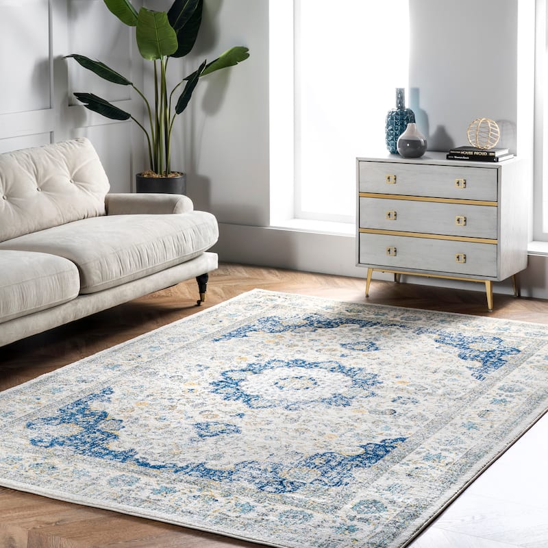 Nuloom Verona Vintage Persian Area Rug - 5' x 7'5" - Blue