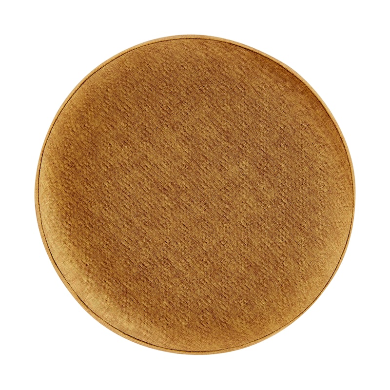 NPD Furniture Ophelia Velvet Round Ottoman with Metal Frame