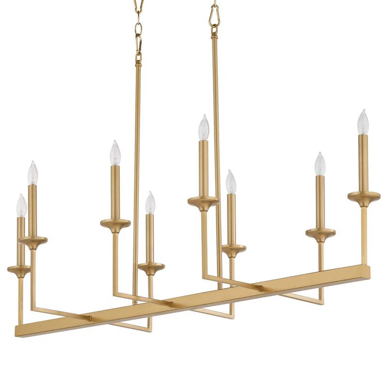 Quorum International 6505-8 Eldorado 8 Light 48" Wide Taper Candle - Aged Brass